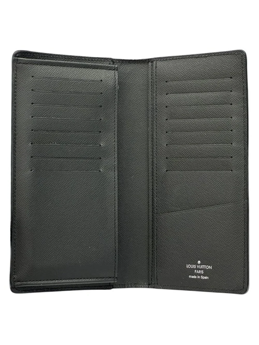 Louis Vuitton Wallet Epi Portefeuille Brazza Noir Black Bifold Simple